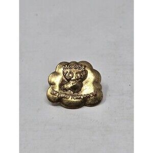 Vintage Moose Lodge Beyond Tomorrow Pin Gold Tone Head Organization Fraternity